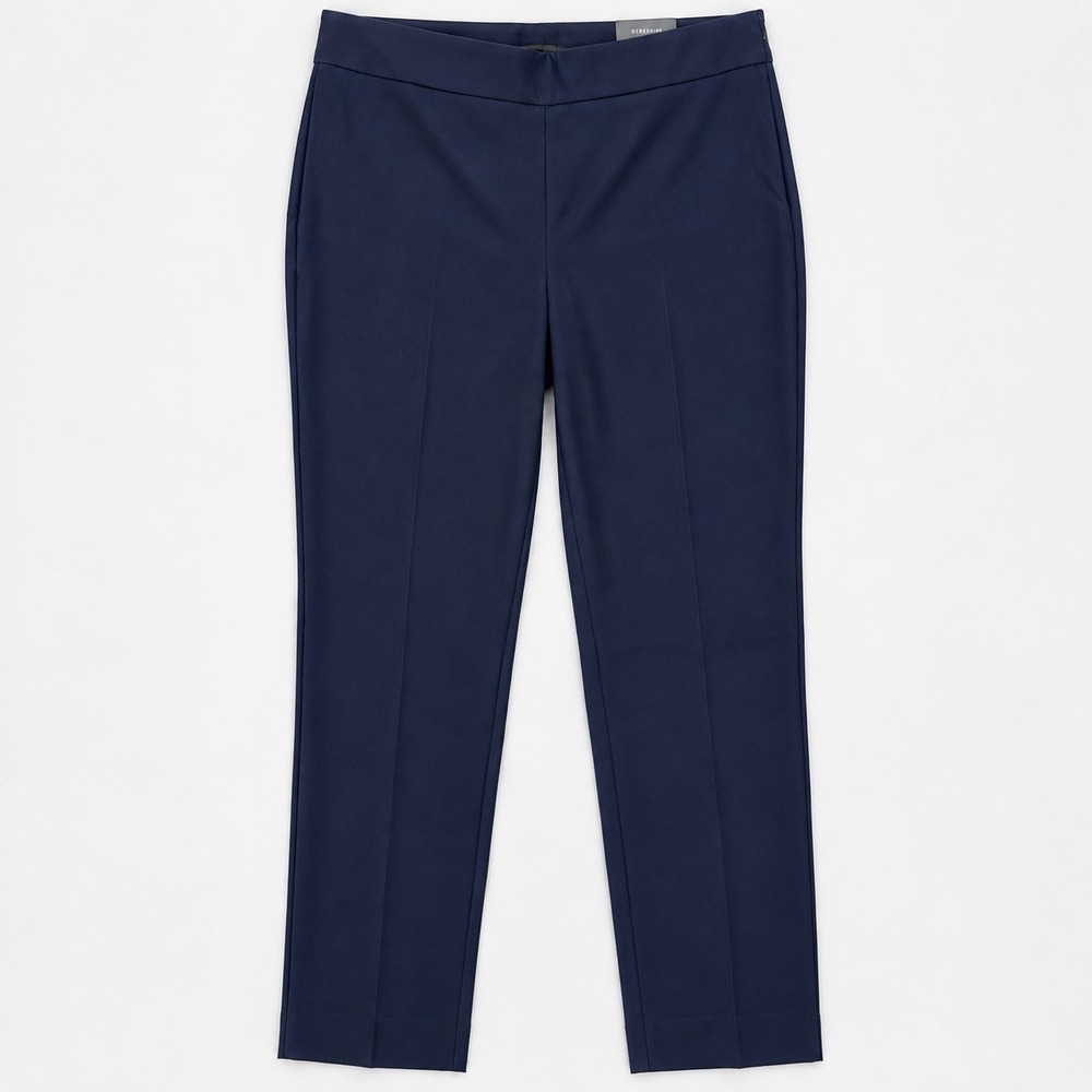 Talbots Chatham Ankle Pant 8P Navy Blue Slim Leg Side Zip Trousers NEW